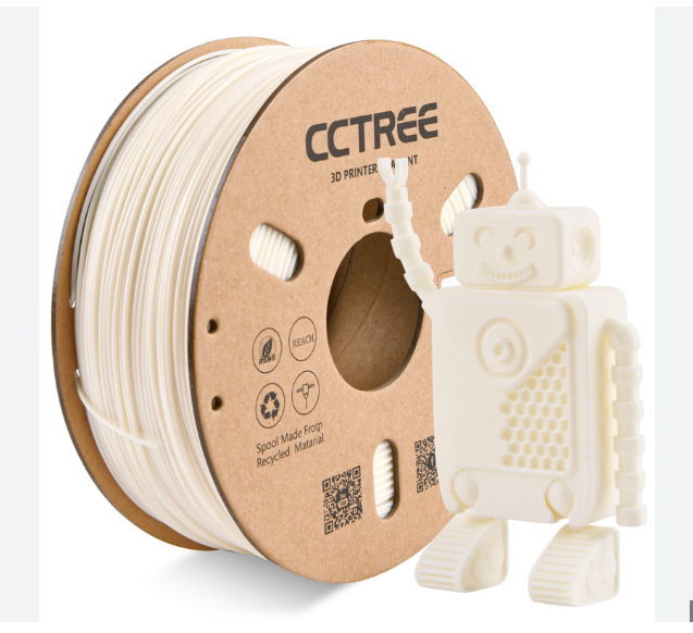 Printe PLA Silti balts Filaments (Warm white) 1.75mm 1kg
