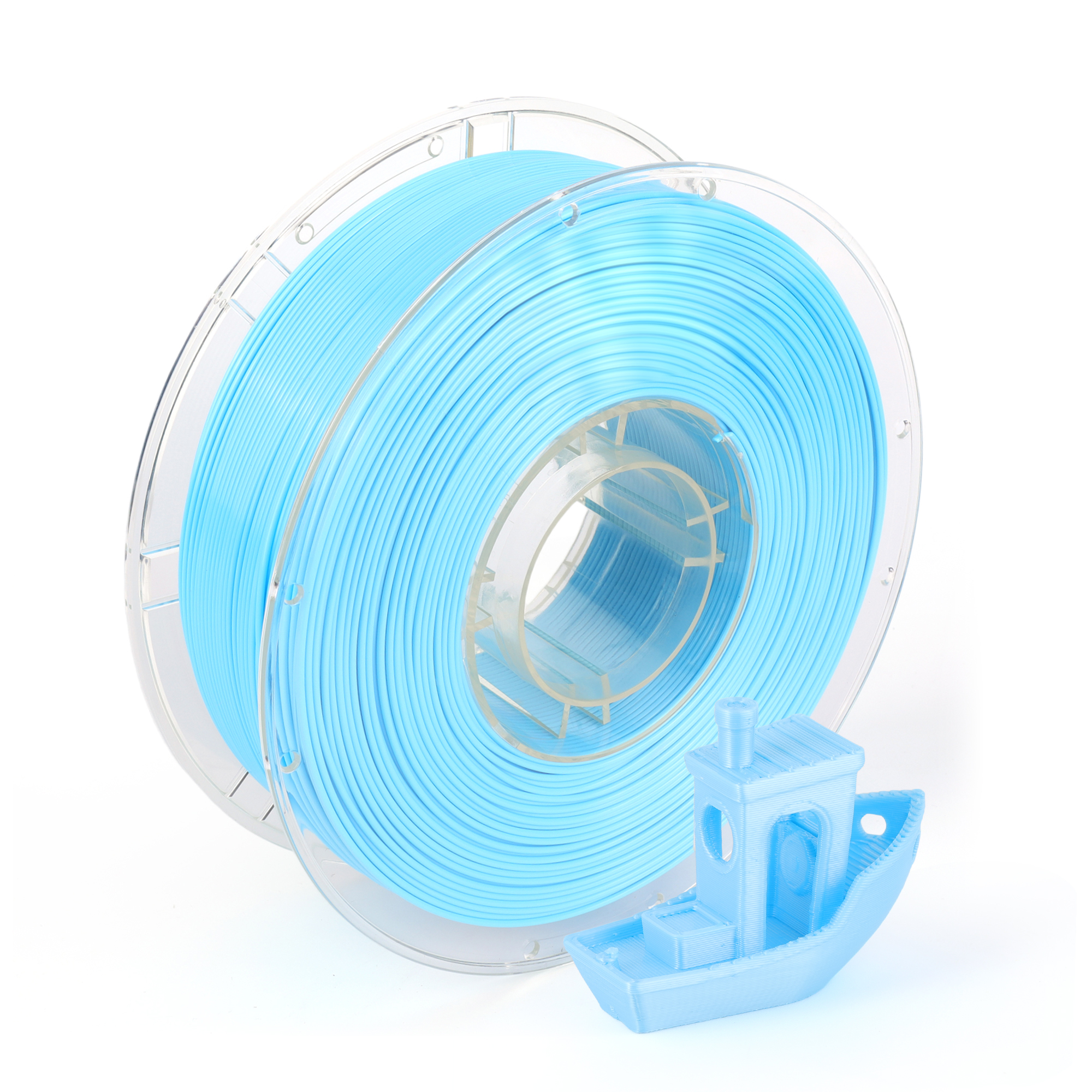 Printe PLA Silk Gaiši zils (Cyan) 1.75mm 1kg