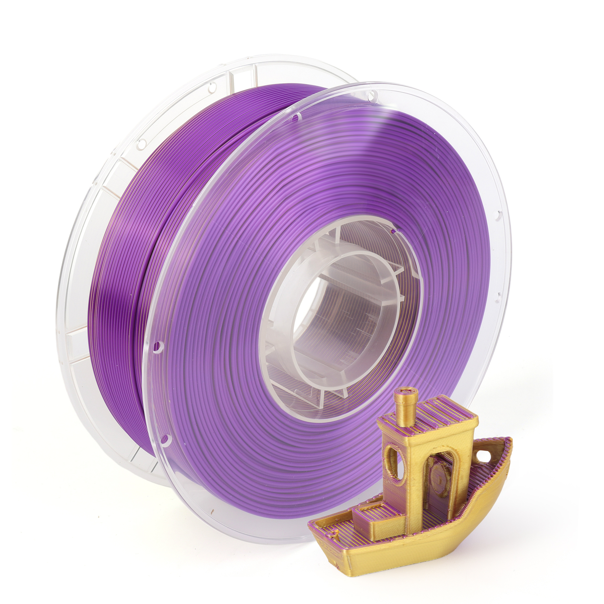 Printe PLA Silk Dual Violets / Zelts (Purple / Gold) 1.75mm 1kg