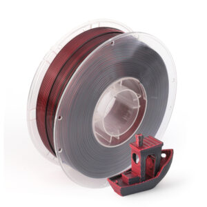 Printe PLA Silk Dual Melns / Sarkans (Black / Red) 1.75mm 1kg