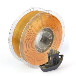Printe PLA Silk Dual Melns / Zelts (Black / Gold) 1.75mm 1kg