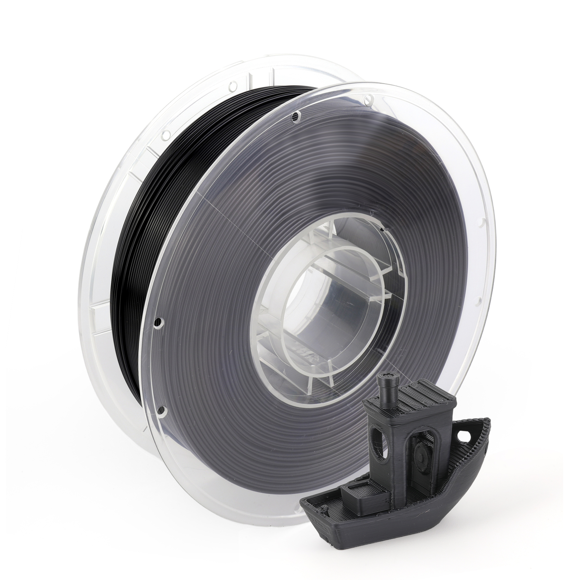 Printe PLA Silk Melns (Black) 1.75mm 1kg