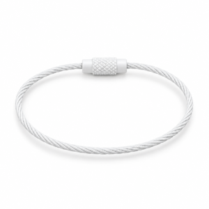 Metāla trosīšu cilpas ar skrūvējamu savienotāju Balts 1,5 mm × 15 cm (10 gab.)