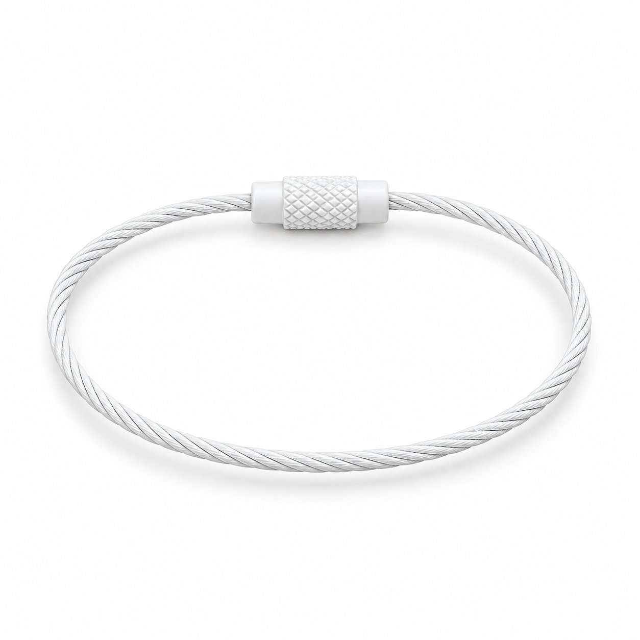 Metāla trosīšu cilpas ar skrūvējamu savienotāju Balts 1,5 mm × 15 cm (10 gab.)