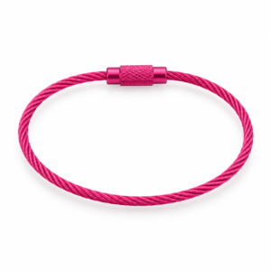 Metāla trosīšu cilpas ar skrūvējamu savienotāju Tumši rozā 1,5 mm × 15 cm (10 gab.)