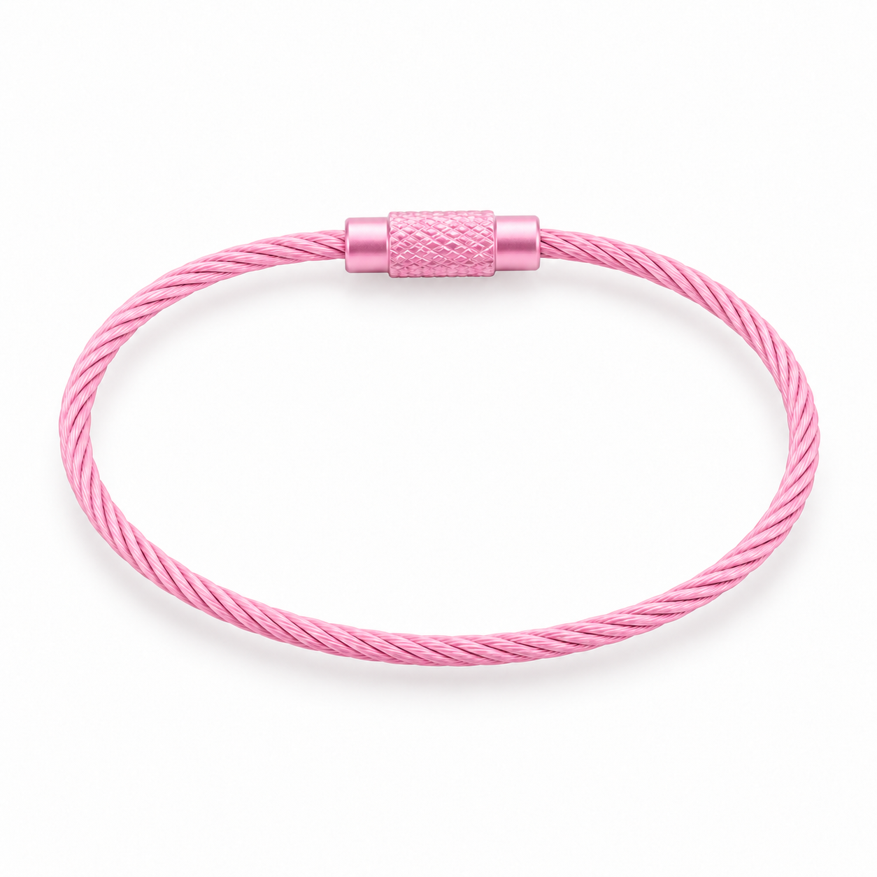 Metāla trosīšu cilpas ar skrūvējamu savienotāju Gaiši rozā 1,5 mm × 15 cm (10 gab.)