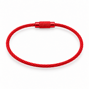Metāla trosīšu cilpas ar skrūvējamu savienotāju Sarkans  1,5 mm × 15 cm (10 gab.)