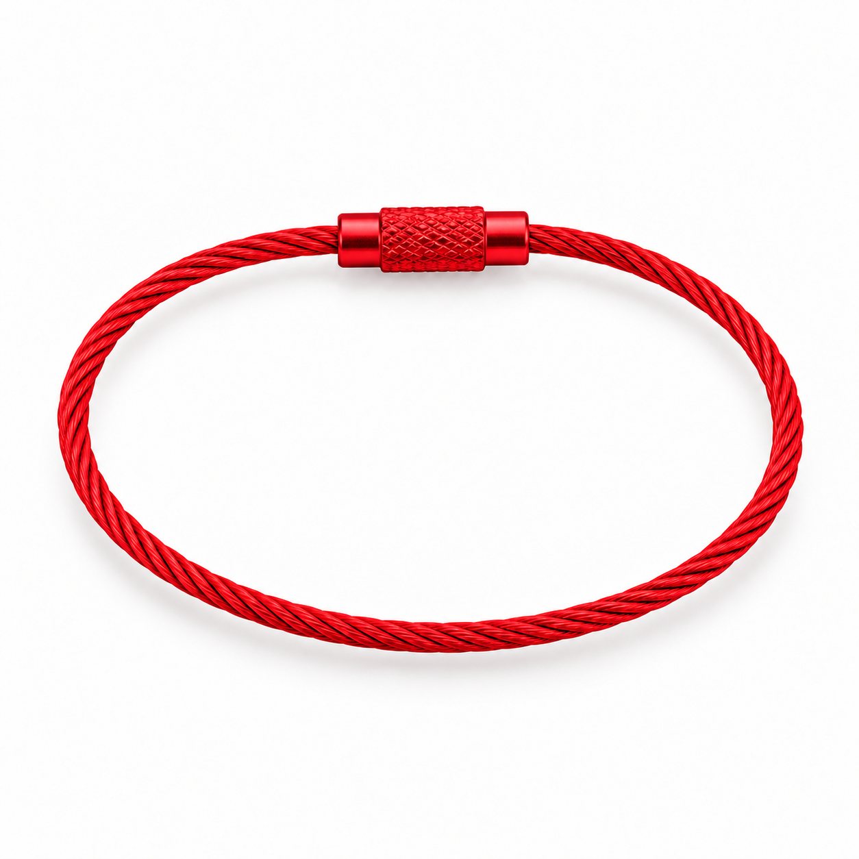 Metāla trosīšu cilpas ar skrūvējamu savienotāju Sarkans 1,5 mm × 15 cm (10 gab.)