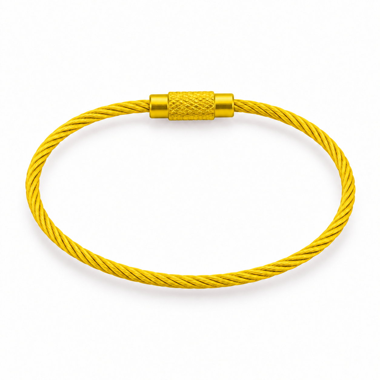 Metāla trosīšu cilpas ar skrūvējamu savienotāju Dzeltens 1,5 mm × 15 cm (10 gab.)