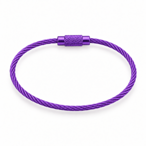 Metāla trosīšu cilpas ar skrūvējamu savienotāju Violets 1,5 mm × 15 cm (10 gab.)