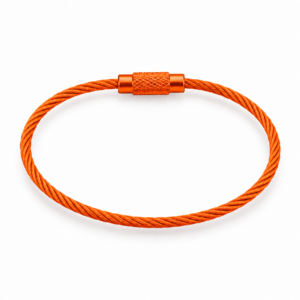 Metāla trosīšu cilpas ar skrūvējamu savienotāju Oranžs 1,5 mm × 15 cm (10 gab.)