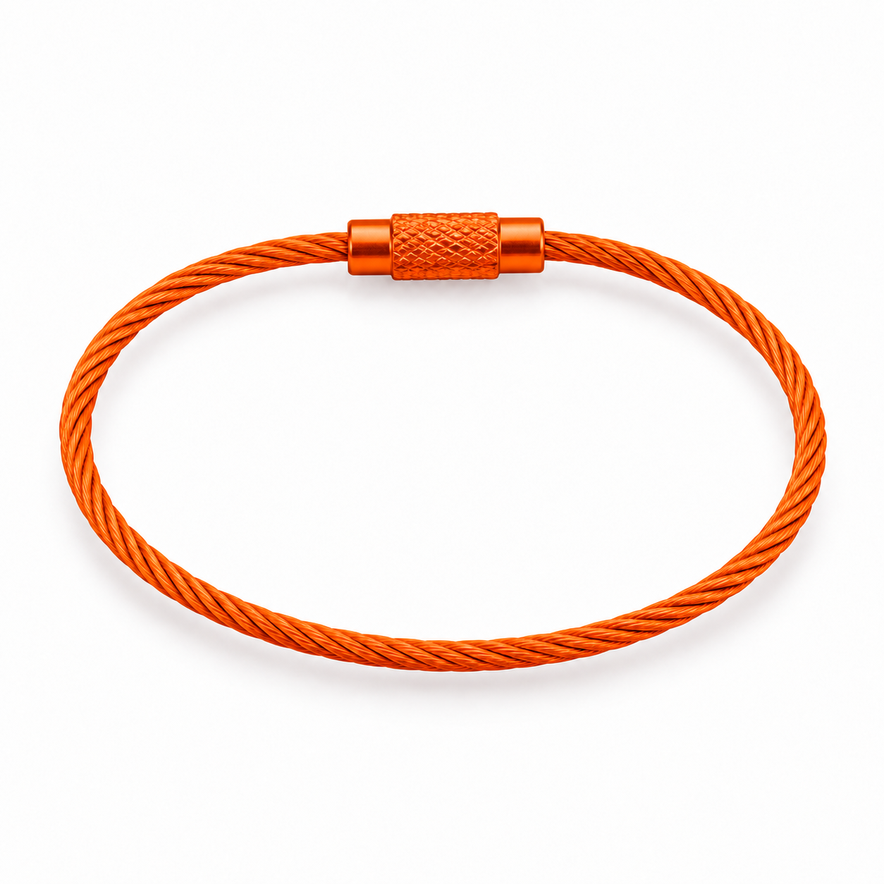 Metāla trosīšu cilpas ar skrūvējamu savienotāju Oranžs 1,5 mm × 15 cm (10 gab.)