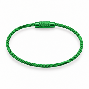 Metāla trosīšu cilpas ar skrūvējamu savienotāju Zaļš 1,5 mm × 15 cm (10 gab.)