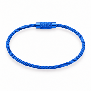 Metāla trosīšu cilpas ar skrūvējamu savienotāju Zils 1,5 mm × 15 cm (10 gab.)