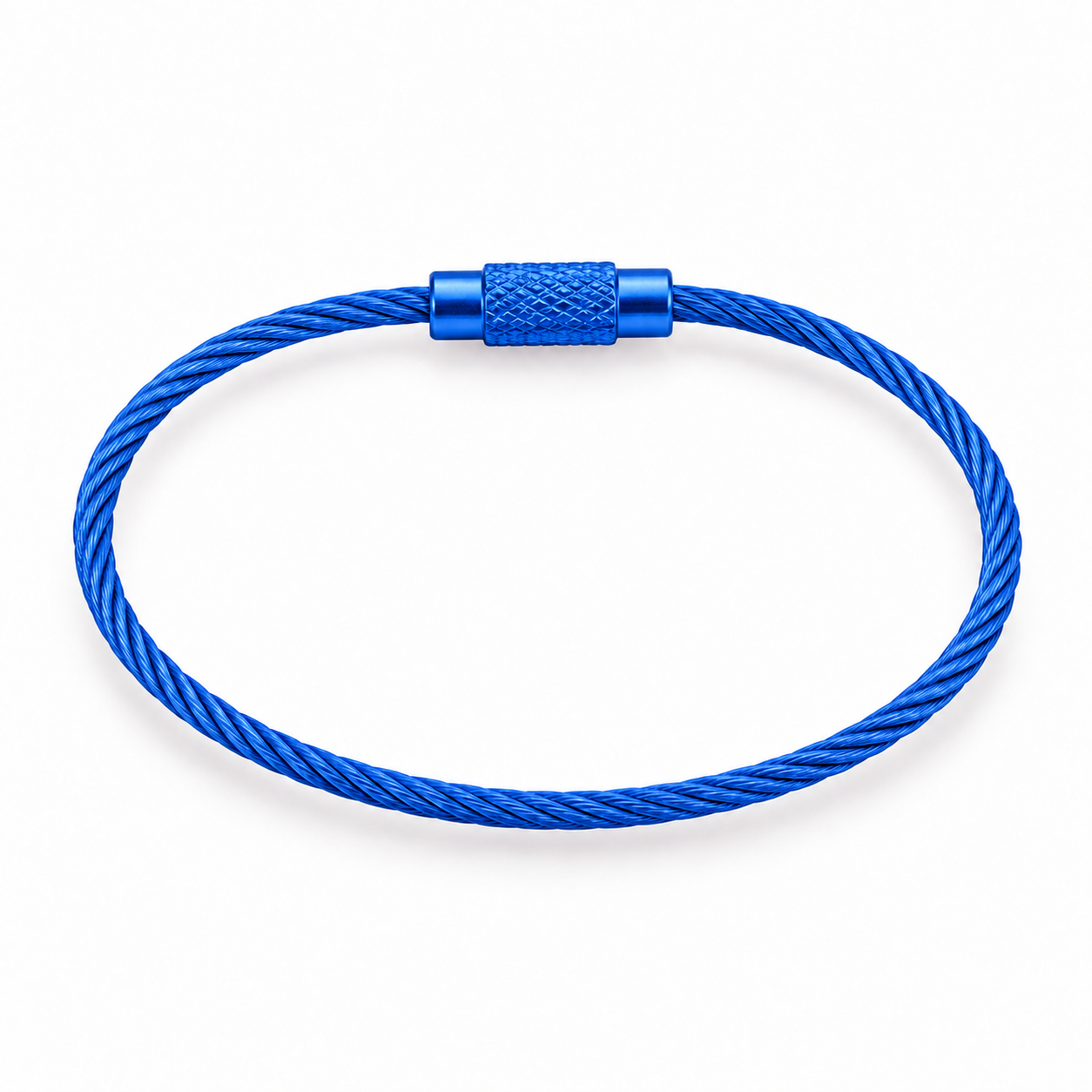 Metāla trosīšu cilpas ar skrūvējamu savienotāju Zils 1,5 mm × 15 cm (10 gab.)