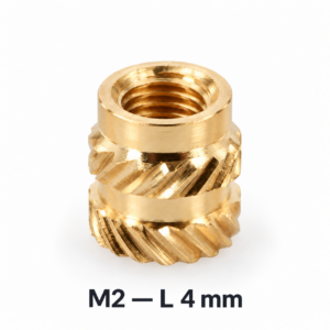 Misiņa vītņu ieliktņi M2 — L4 mm (10gab)