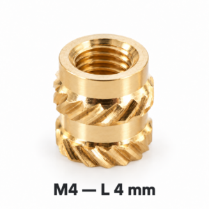 Misiņa vītņu ieliktņi M4 — L4 mm (10gab)