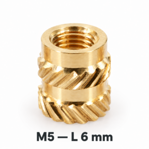 Misiņa vītņu ieliktņi M5 — L6 mm (10gab)