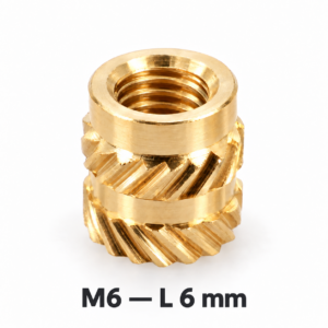 Misiņa vītņu ieliktņi M6 — L6 mm (10gab)