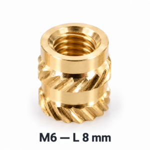Misiņa vītņu ieliktņi M6 — L8 mm (10gab)